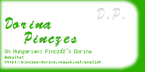 dorina pinczes business card